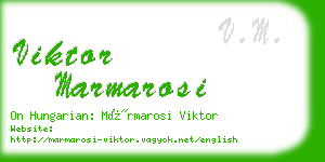 viktor marmarosi business card